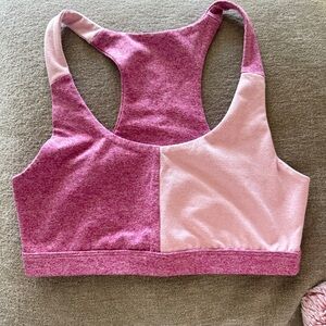 Colorblock Pink Sports Bra